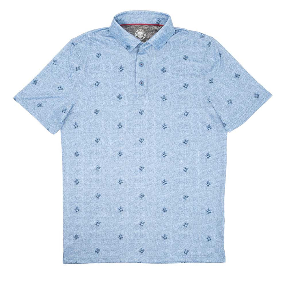 Flag And Anthem Pocatello SS Cocktail Print Performance Polo
