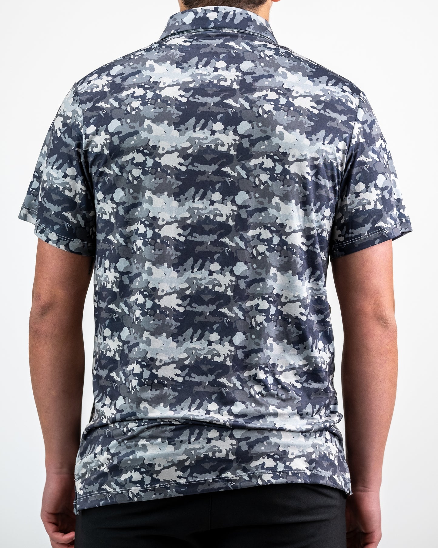 Pins and Aces Gray Camo Polo