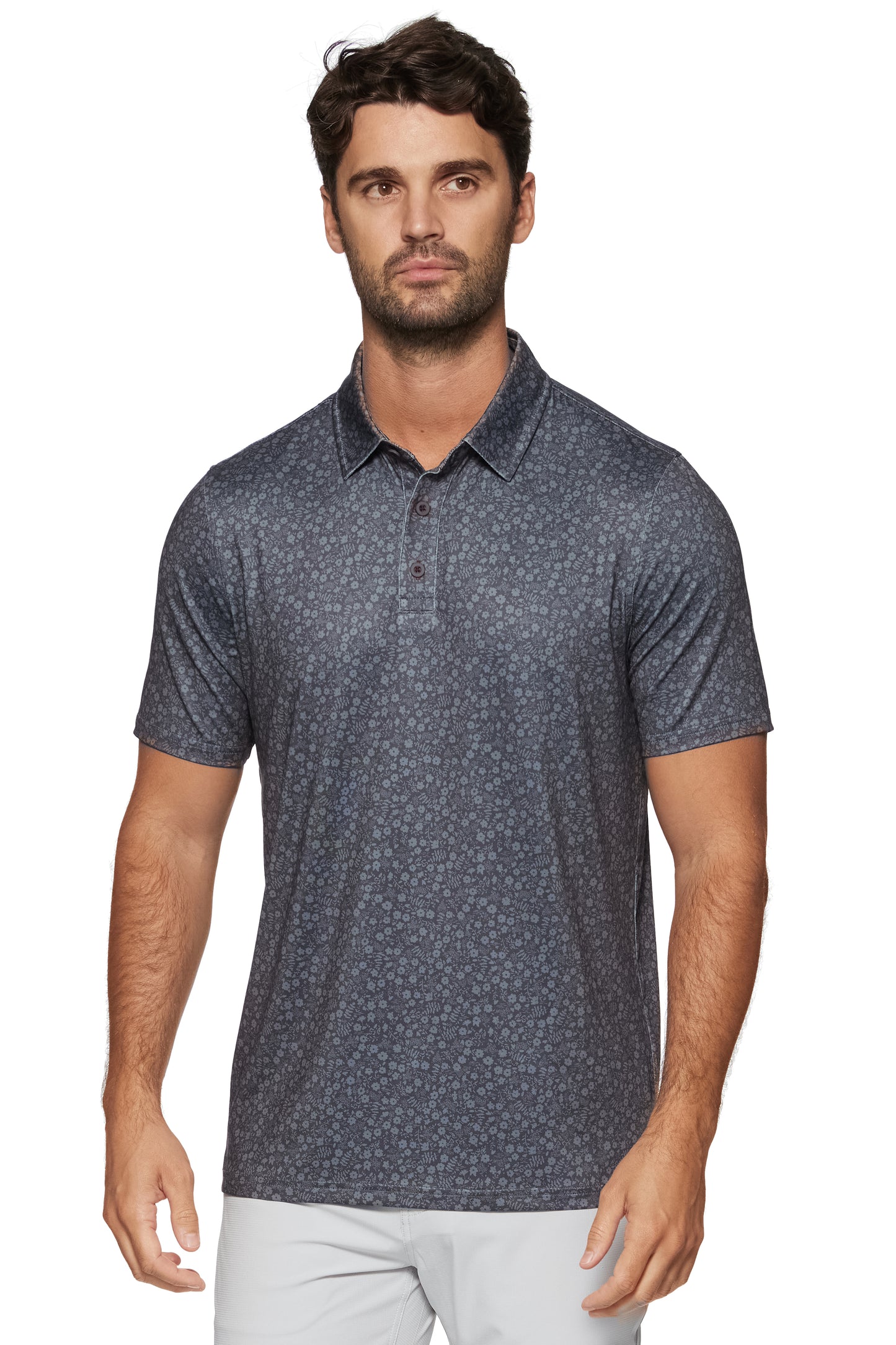 Flag And Anthem Cobbtown Floral Print Performance Polo