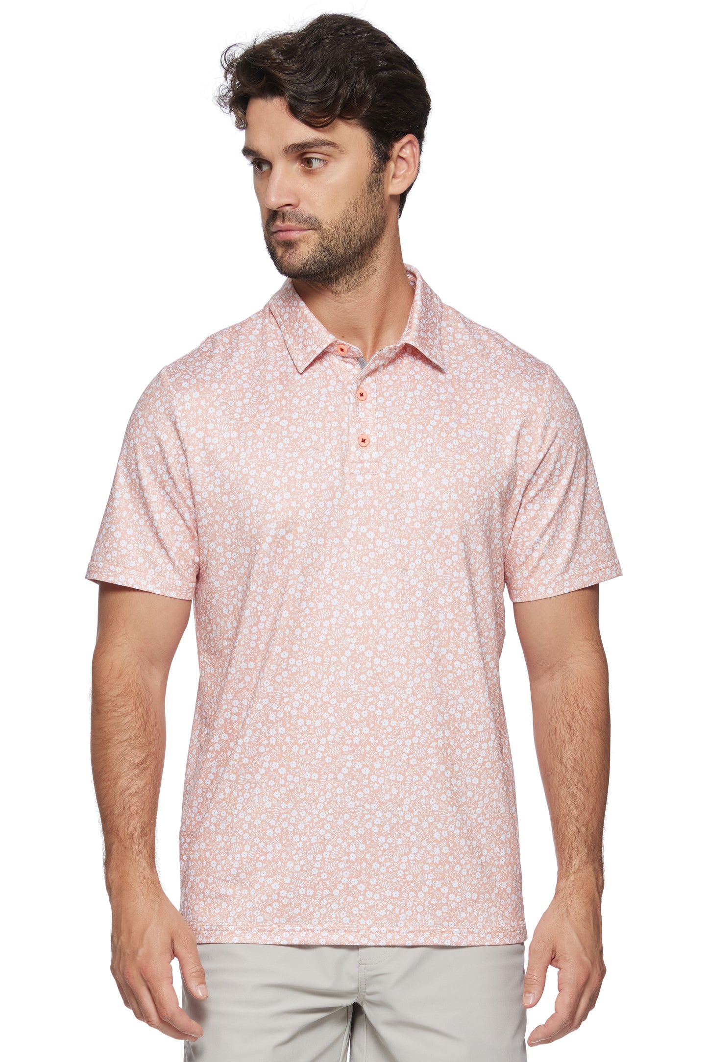 Flag And Anthem Cobbtown Floral Print Performance Polo