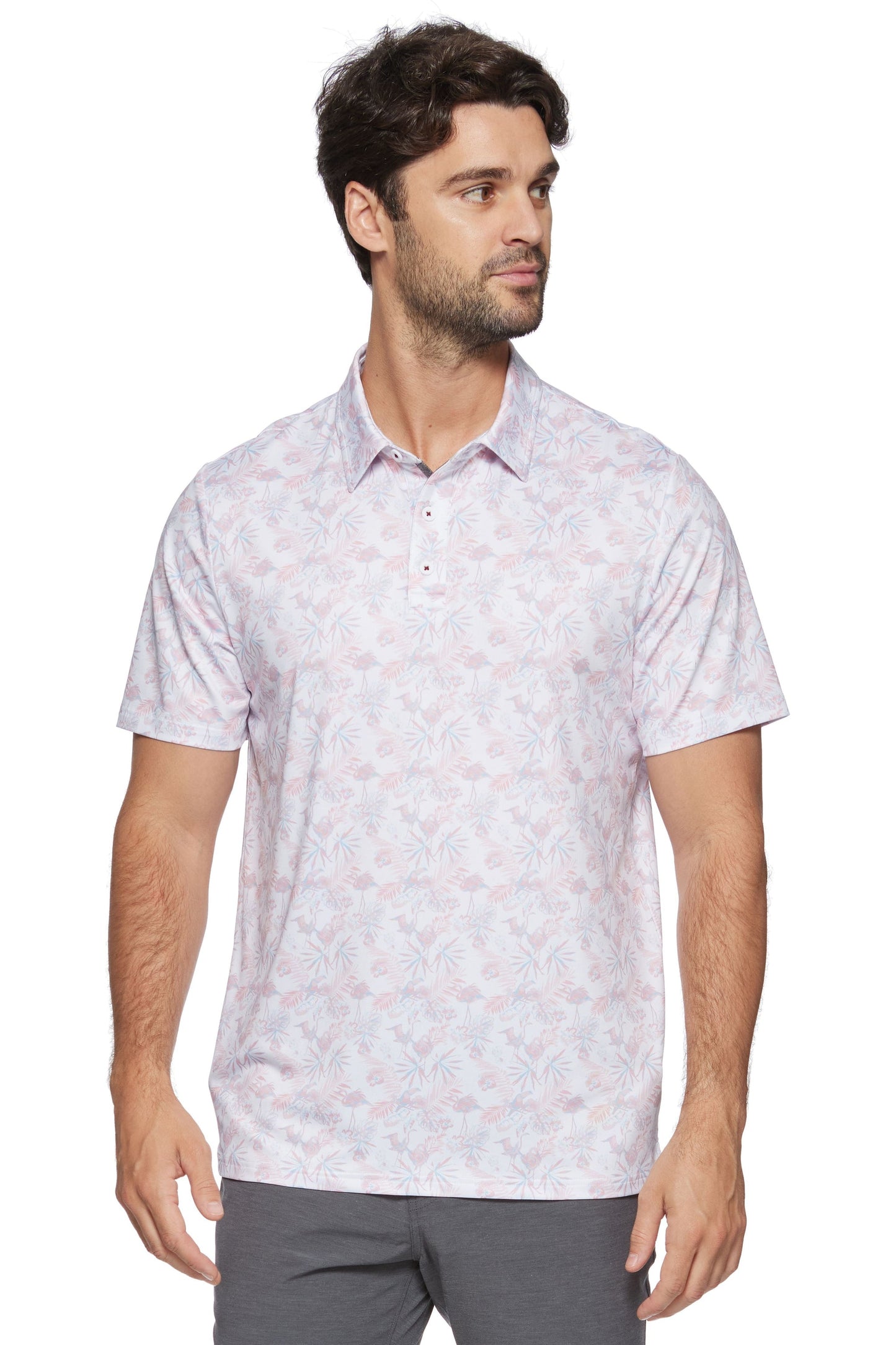 Flag And Anthem Pasadena SS Toucan Print Performance Polo