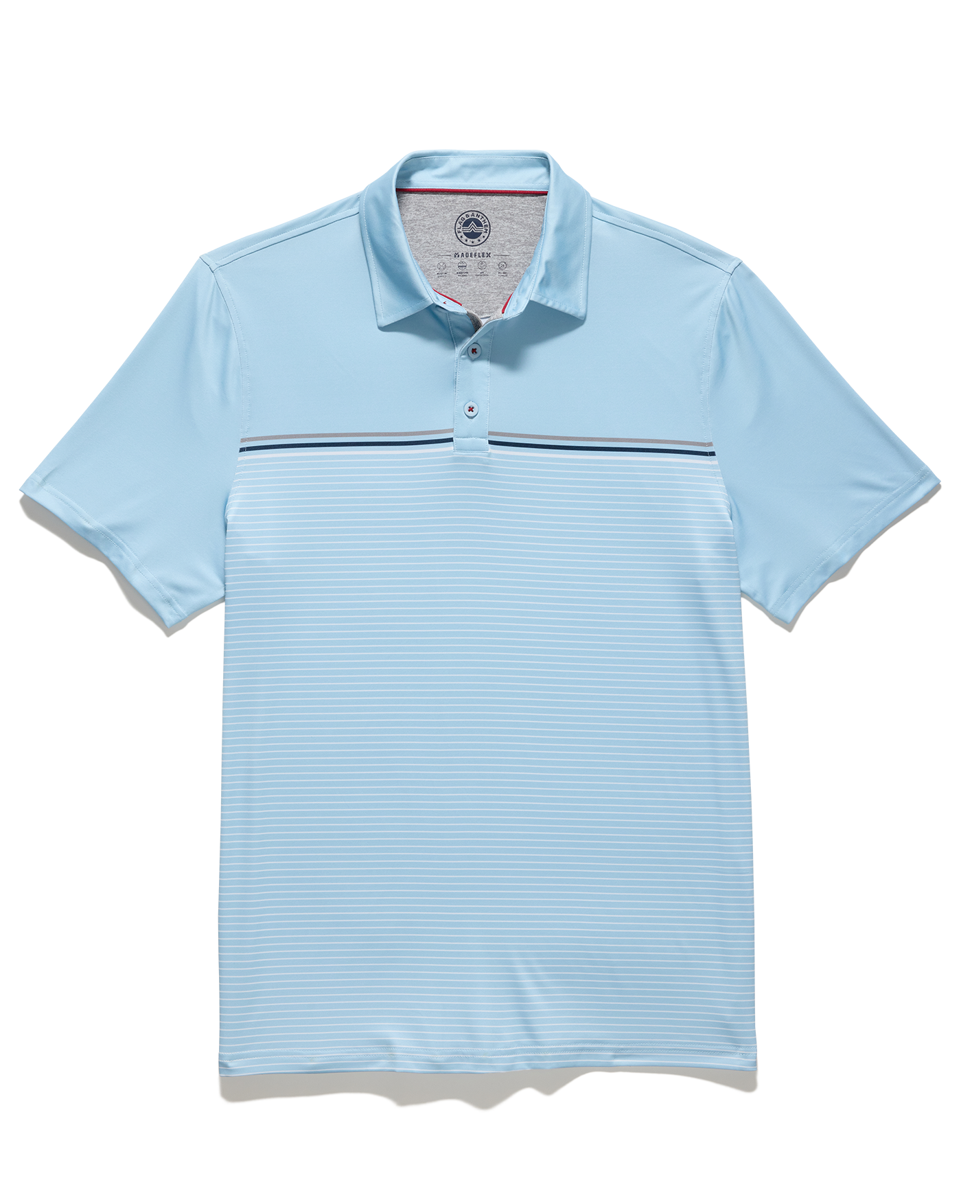 Flag And Anthem Lynbrook SS Blocked Stripe Performance Polo