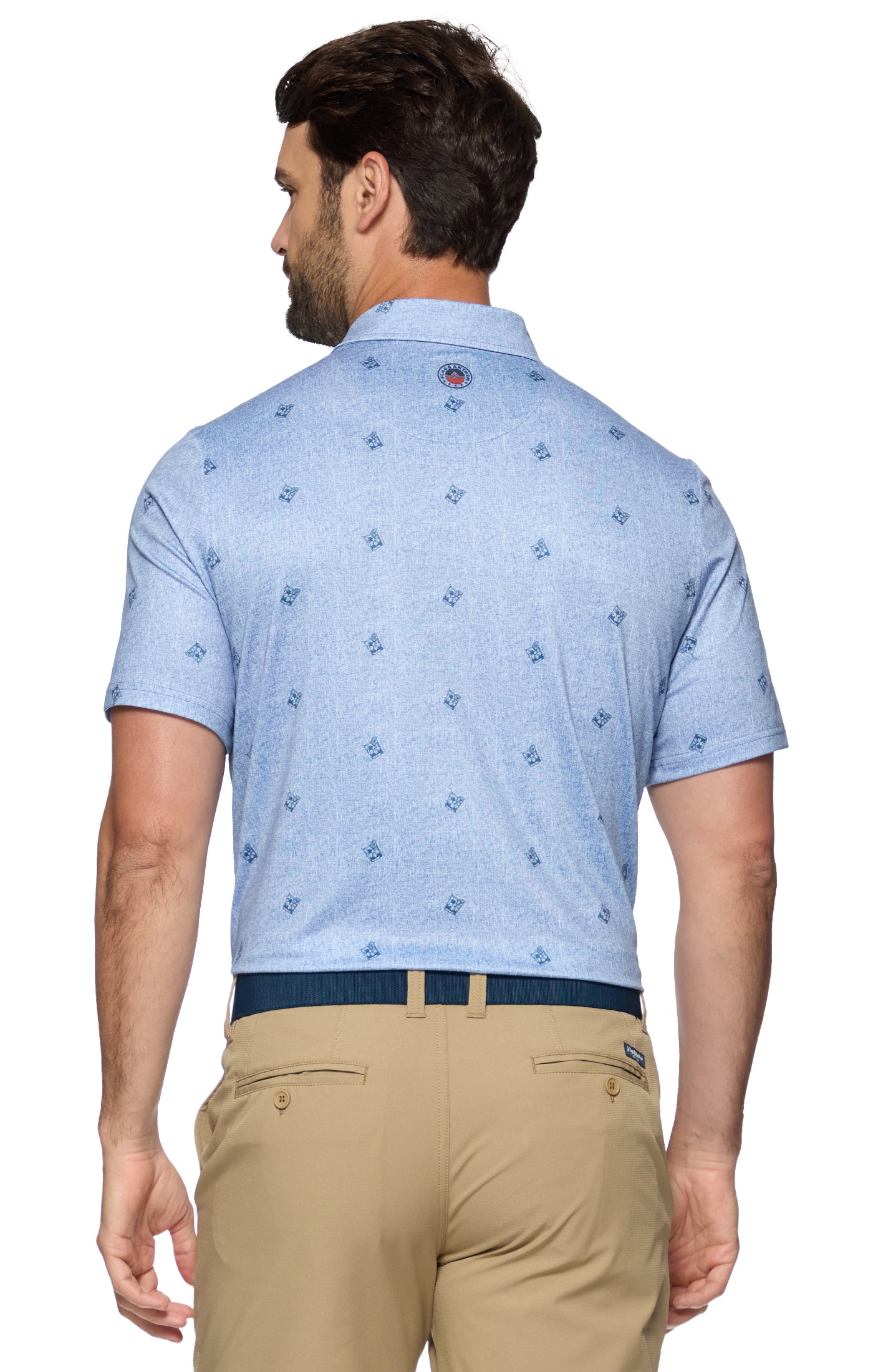 Flag And Anthem Pocatello SS Cocktail Print Performance Polo