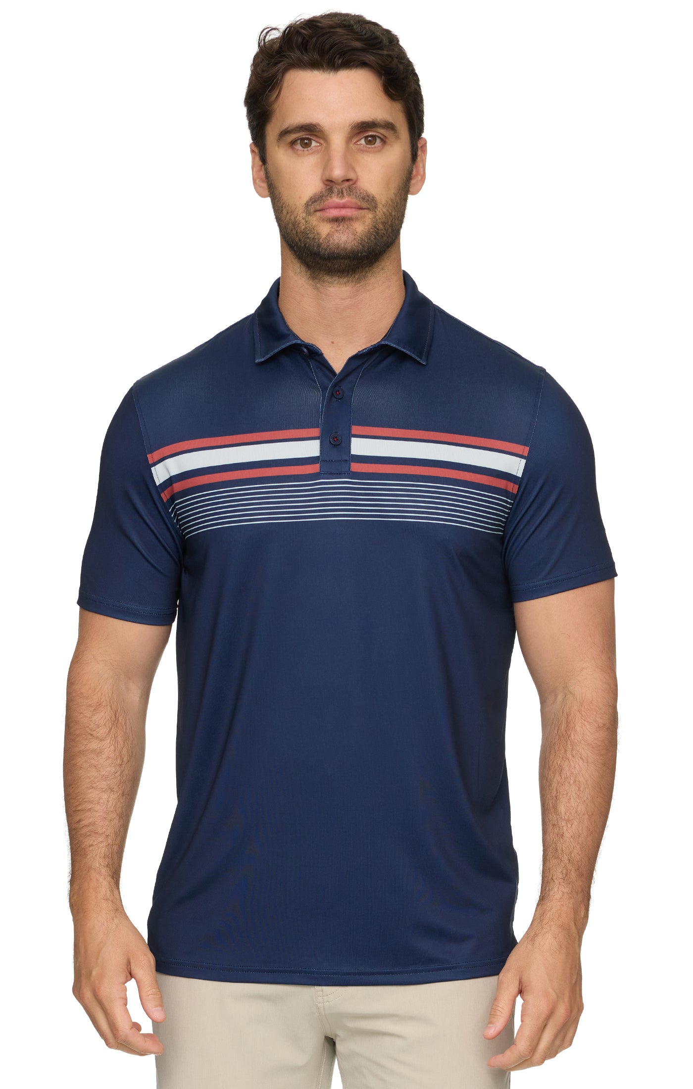 Flag And Anthem Warwick Chest Stripe SS Performance Polo