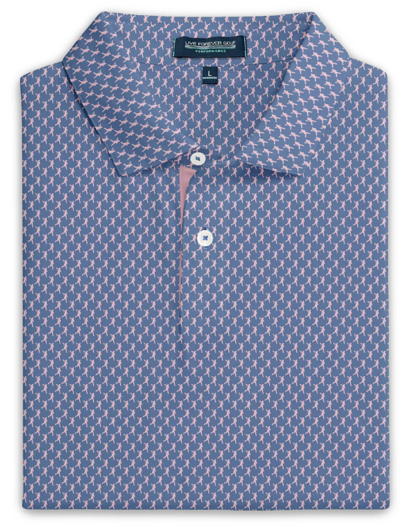 Live Forever Golf - The Full Send Ringer Performance Golf Polo