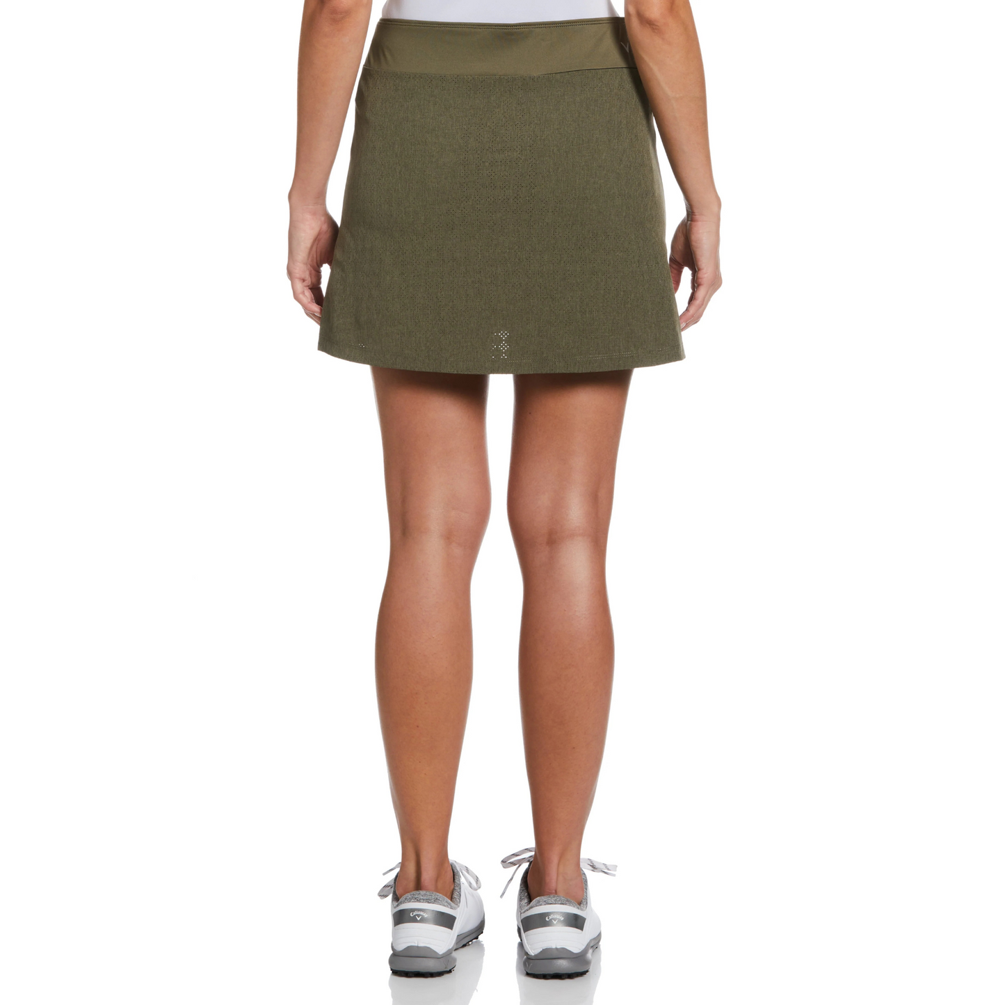 Callaway Women's 16" Heather Perforated Golf Skort - Industrial Green Heather