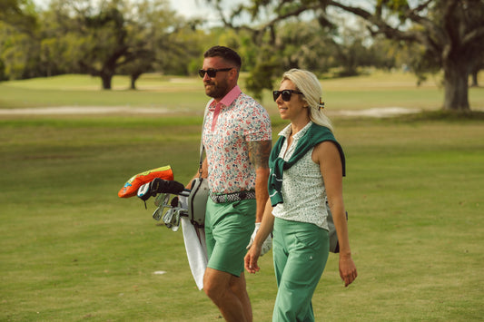 short par 4 spring golf gear men and women golf polo, golf pants, golf shorts and golf gear