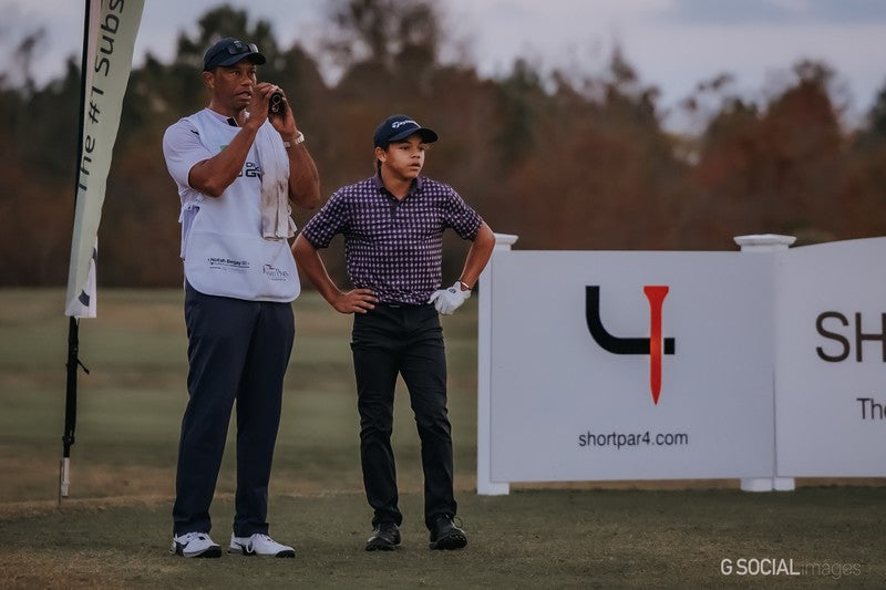 Image of Tiger and Charlie Woods - Short Par 4