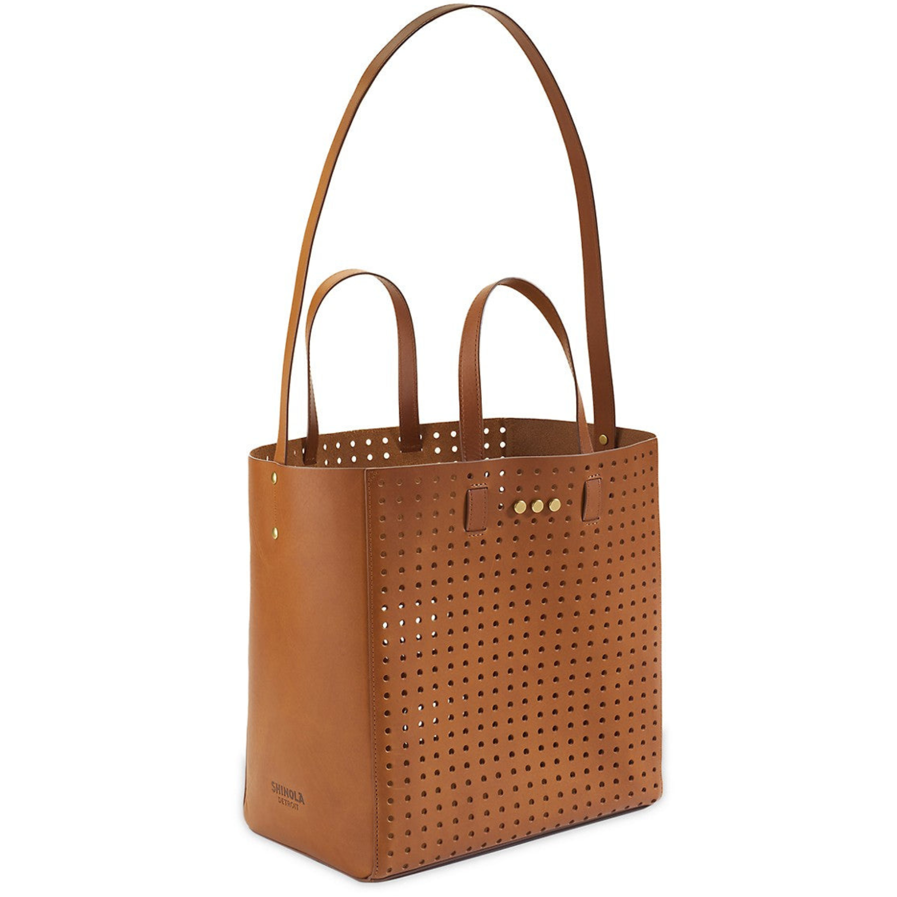 Image of Women's Rivet Leather Tote - Tan