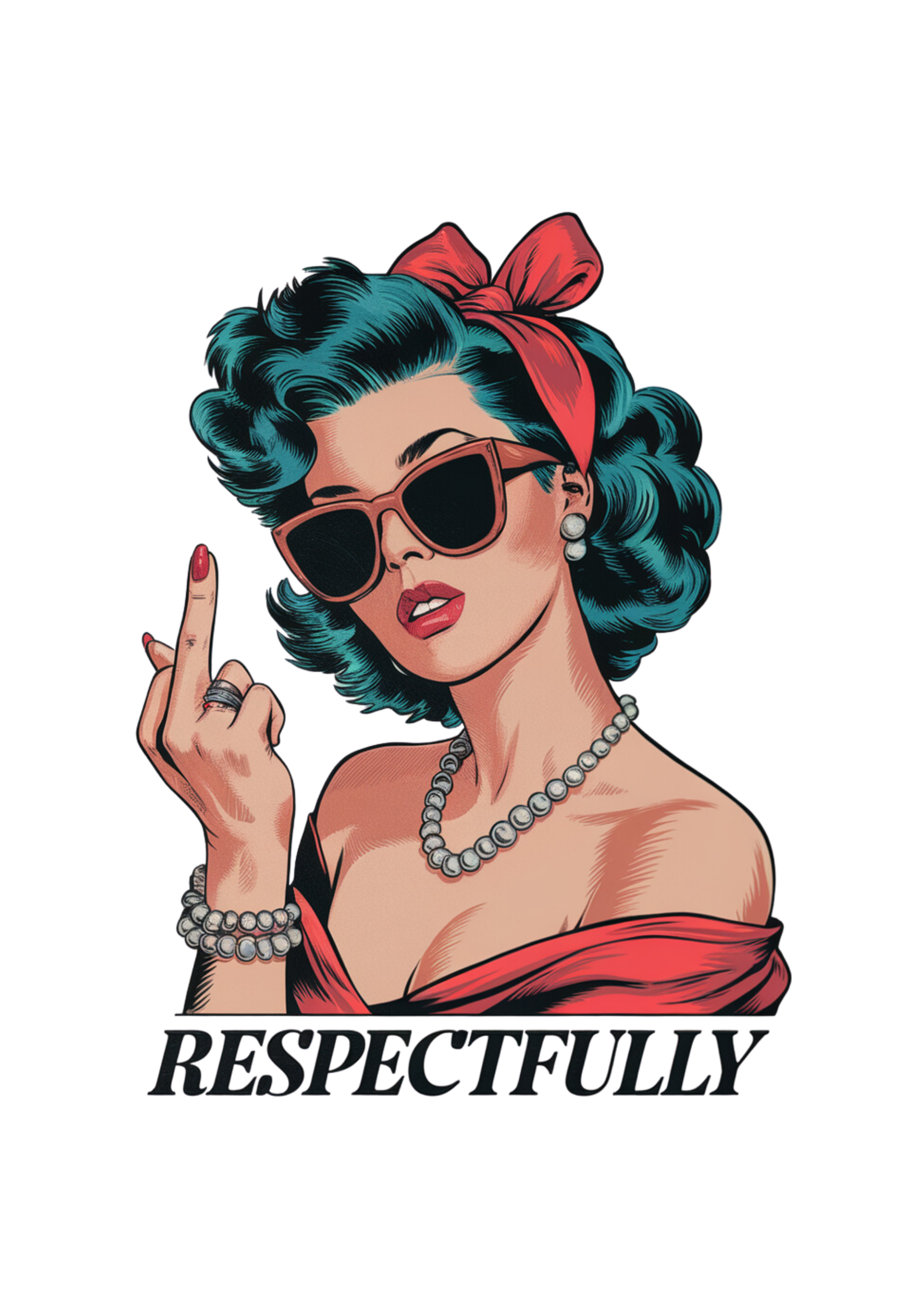 Image of Respectfully Middle Finger Unisex Bamboo/Cotton Graphic T-Shirt