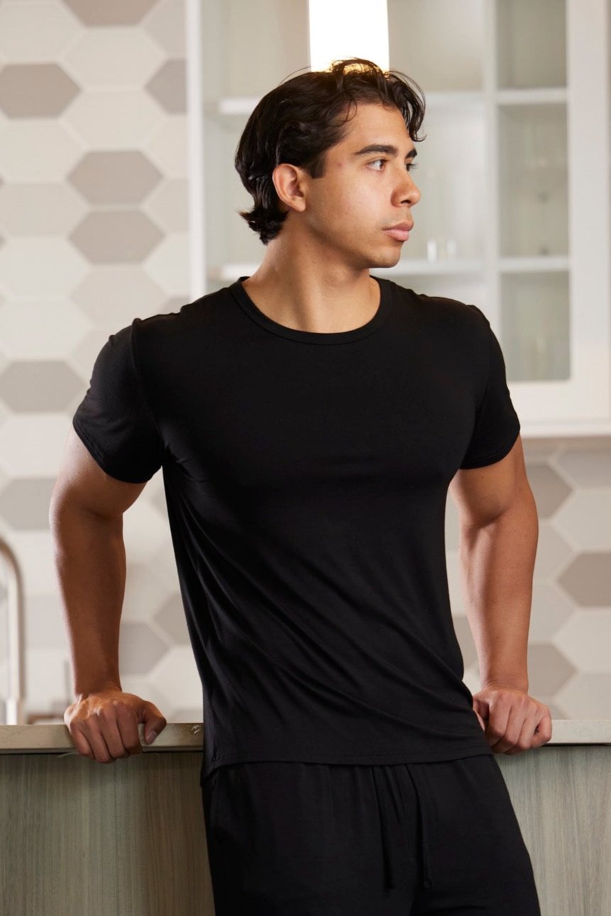 Image of Men's Soft Bamboo Lounge Short Sleeve T-Shirt
