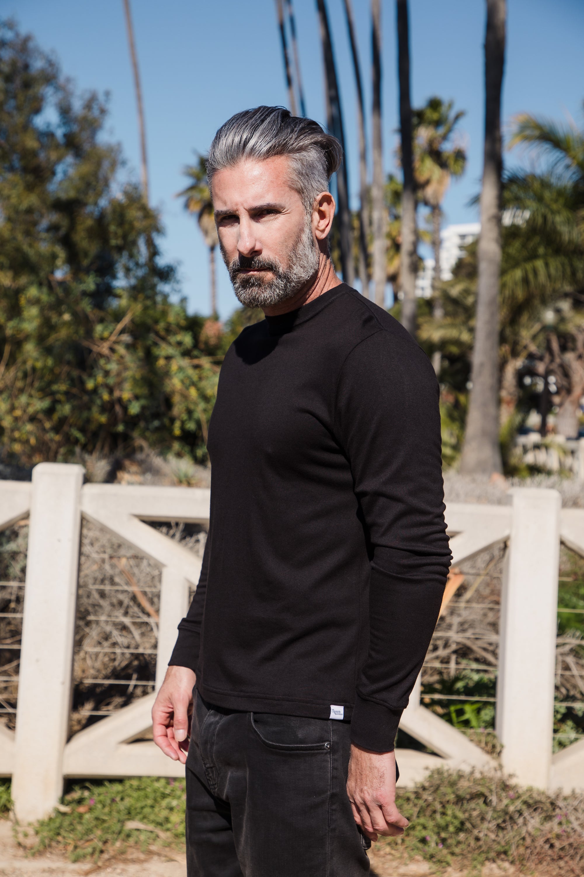 Image of Clearance Men's Bamboo Viscose/Organic Cotton Long Sleeve T-Shirt