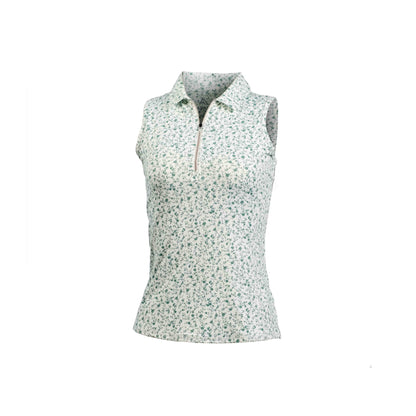 Kaia Sleeveless Zip-up Polo