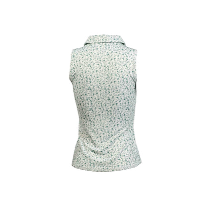 Kaia Sleeveless Zip-up Polo