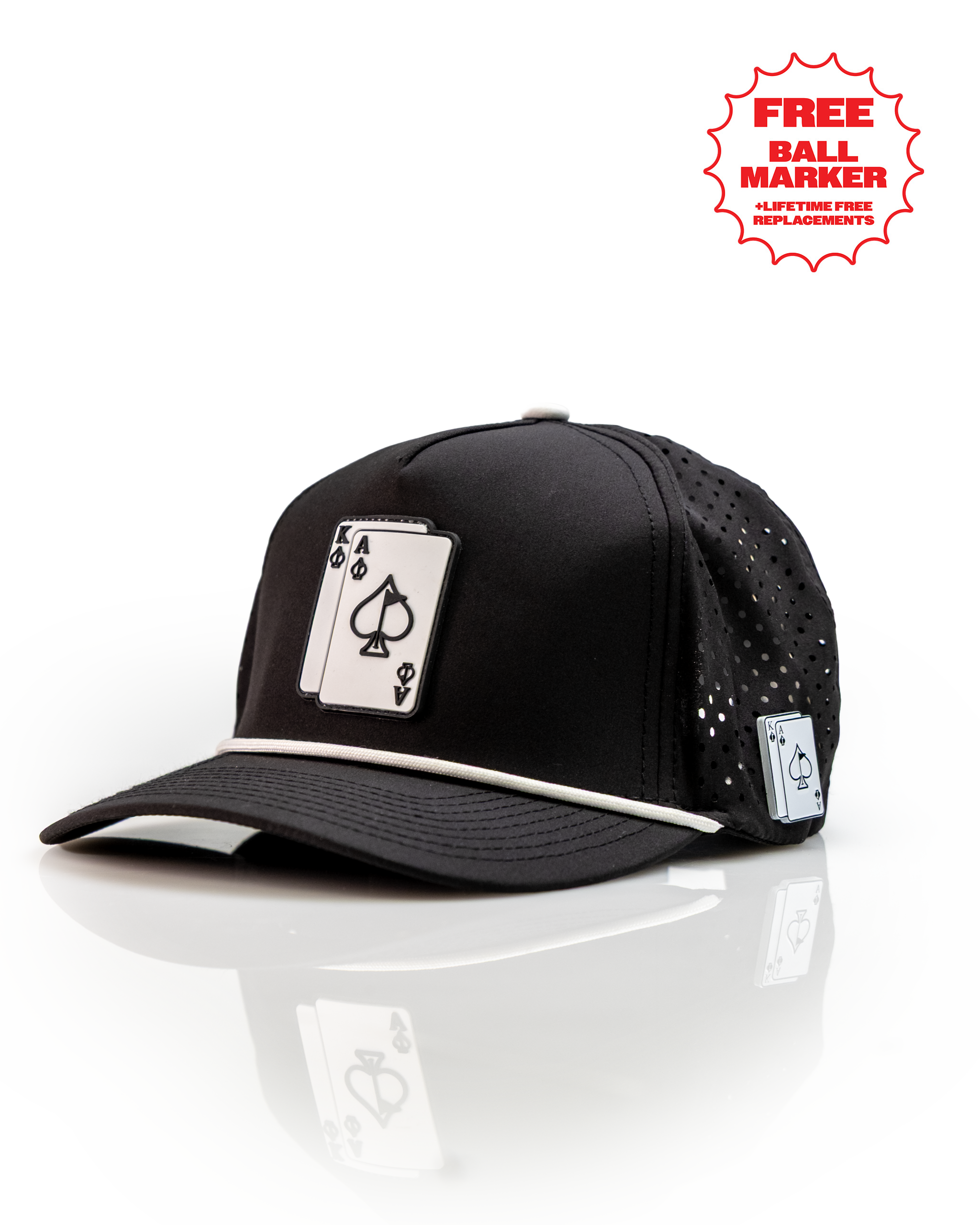 Image of Ace/King Black - Perforated Rope Hat
