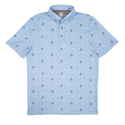 Flag And Anthem Pocatello SS Cocktail Print Performance Polo
