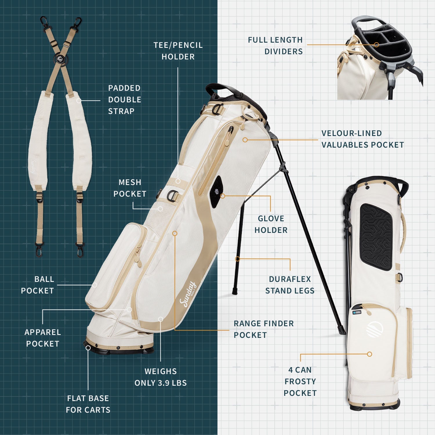 Image of El Camino | Toasted Almond Mid Size Stand Bag