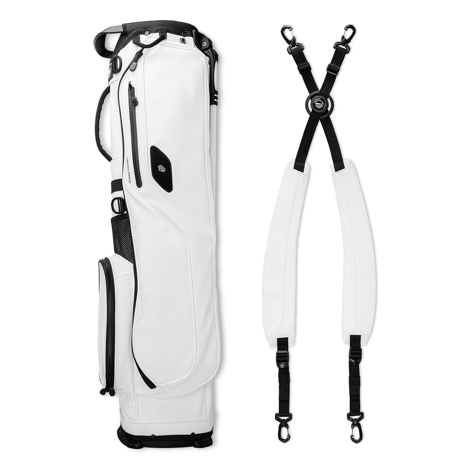 Image of El Camino S-Class | White Vegan Leather Mid Size Stand Bag