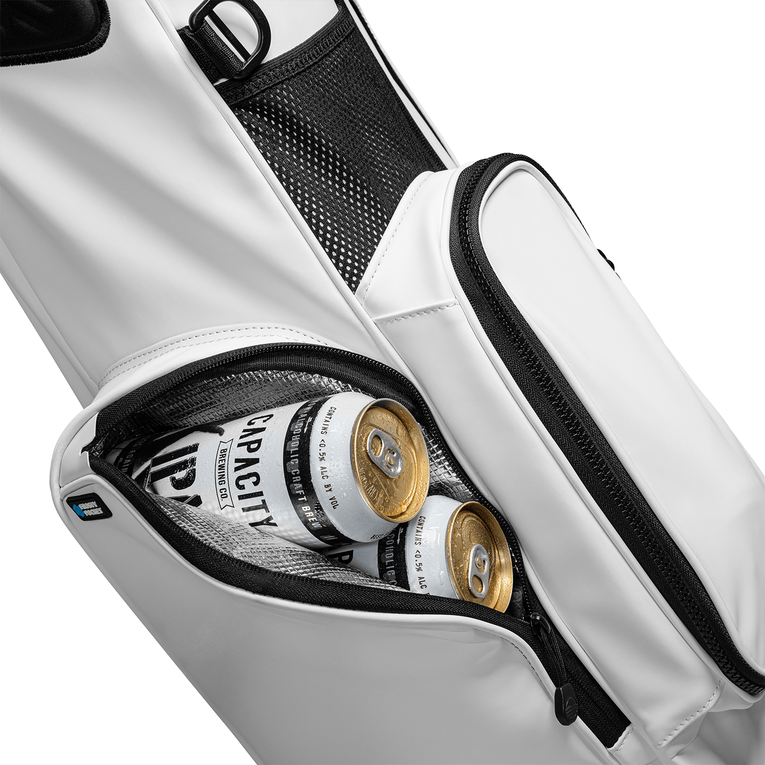 Image of El Camino S-Class | White Vegan Leather Mid Size Stand Bag