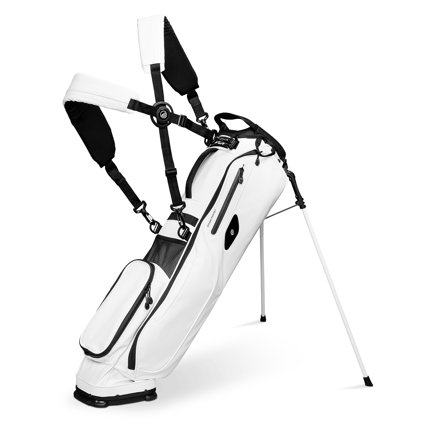 Image of El Camino S-Class | White Vegan Leather Mid Size Stand Bag