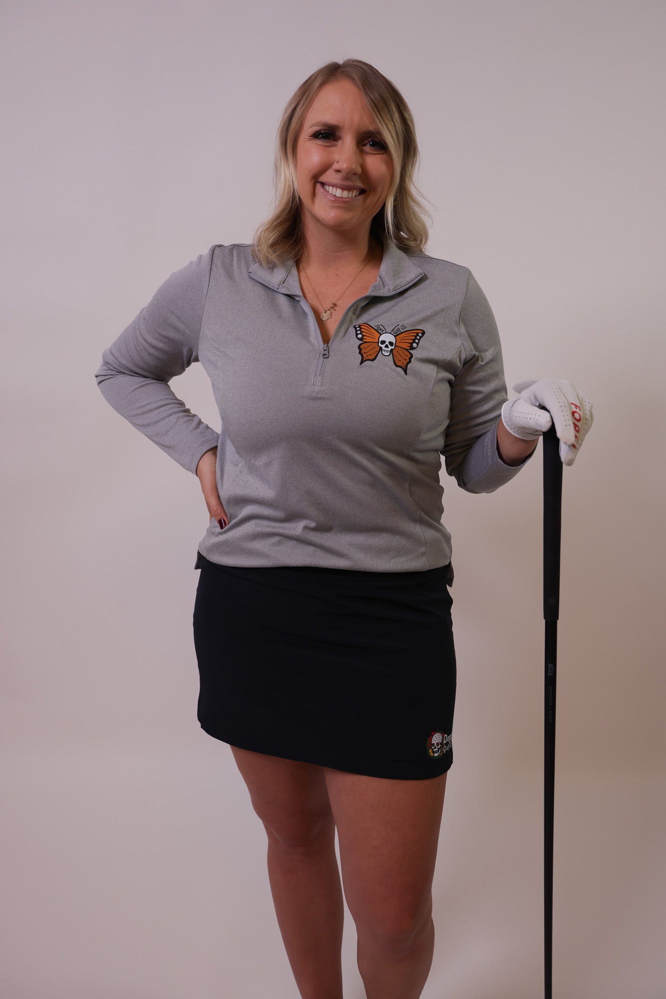 Image of Women’s Butterfly Skull Quarter Zip