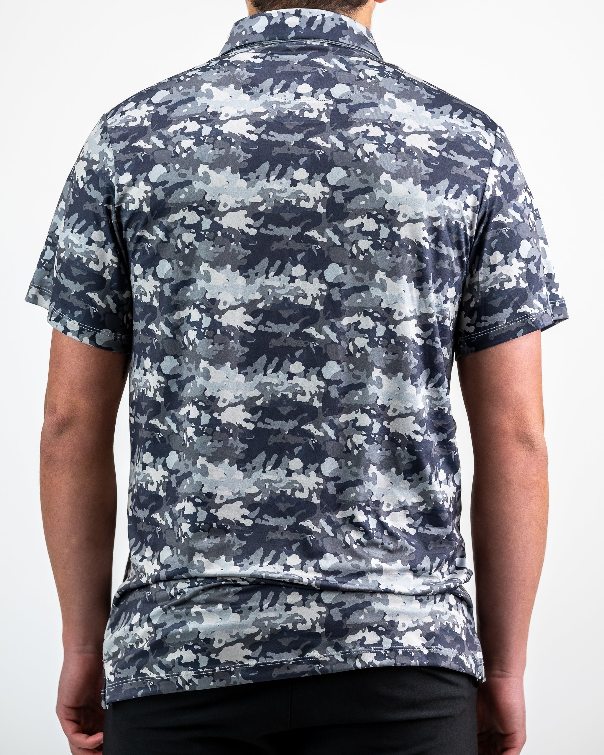 Image of Pins and Aces Grey Camo Polo