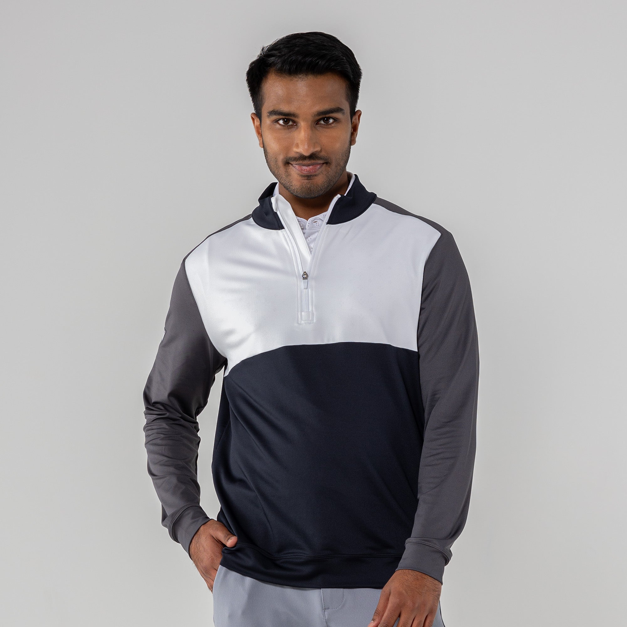 Image of Levelwear Splice Midlayer - Black/White/Charcoal