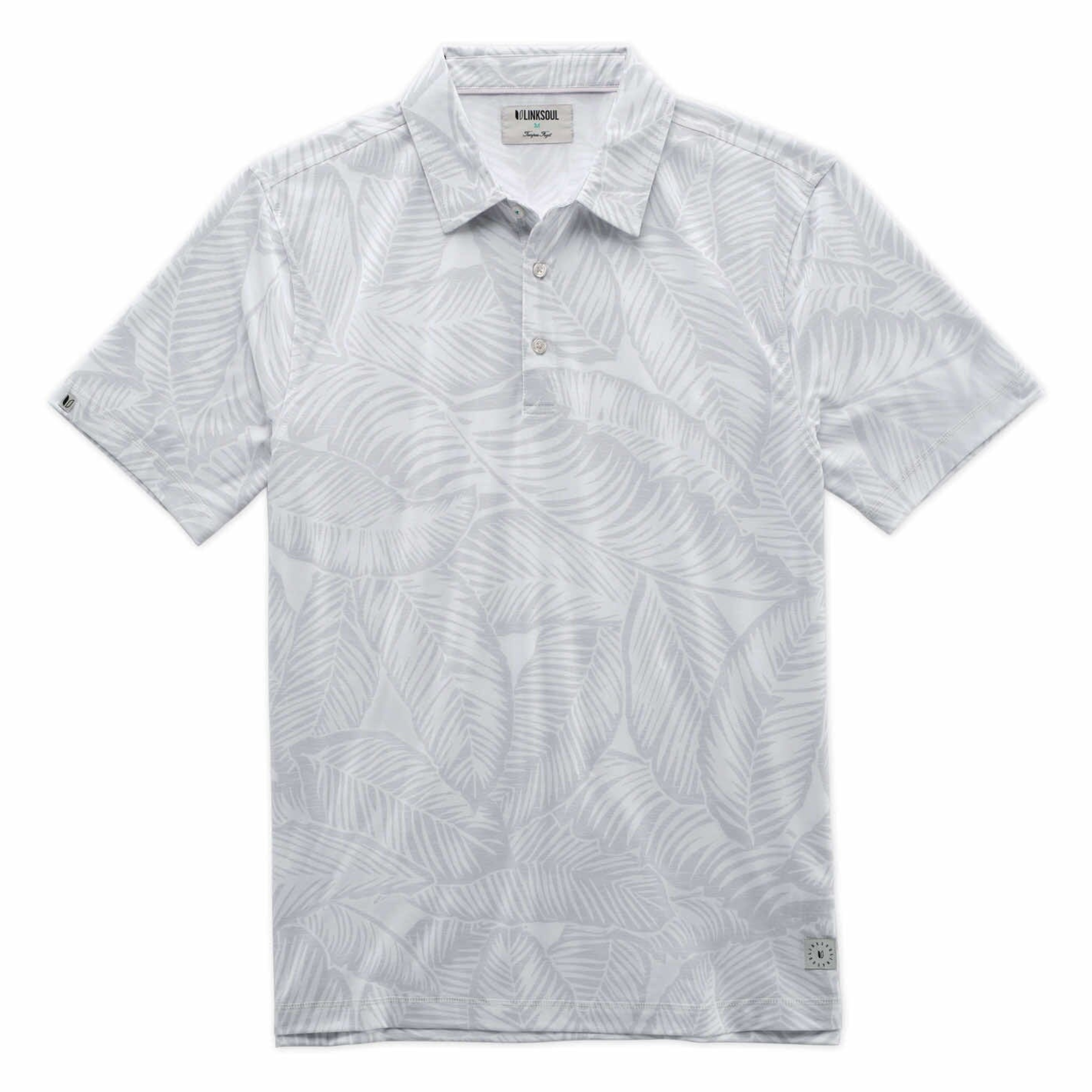 Image of Delray Polo W/ Large Palm Leaf Print