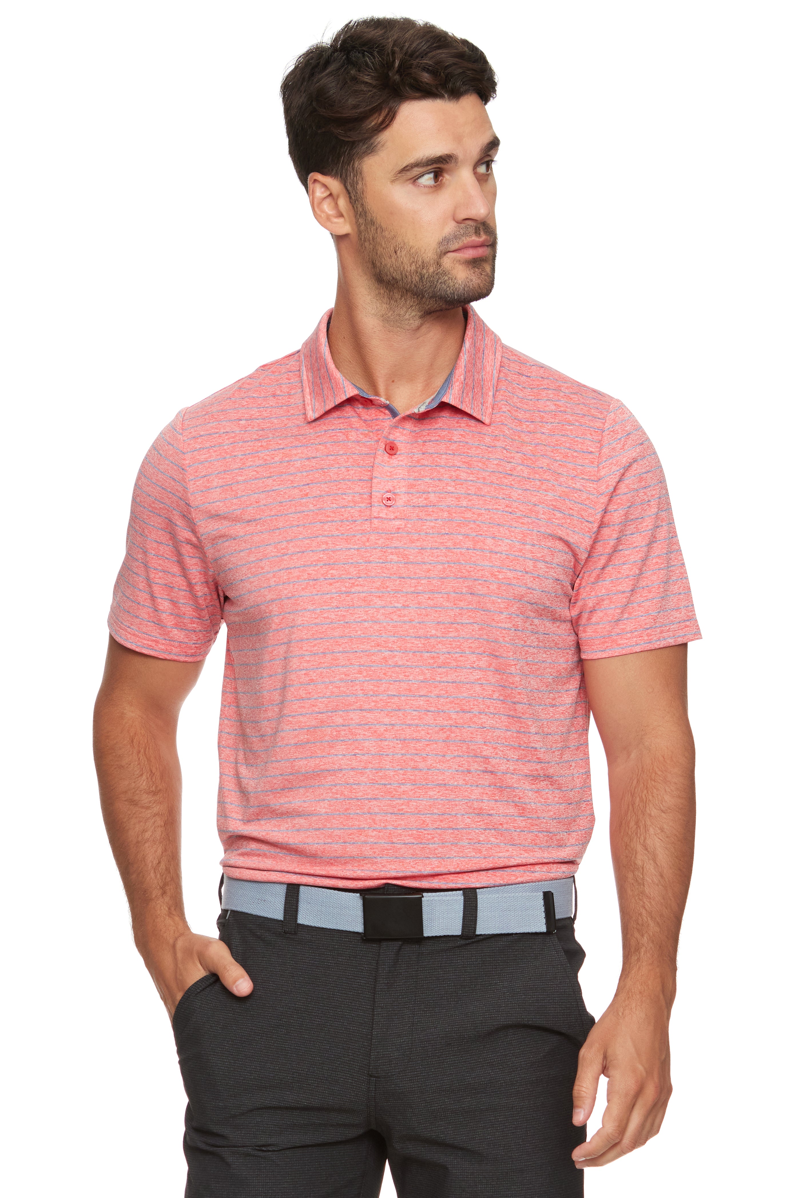 Image of Flag And Anthem Wilmington Stripe Performance Polo