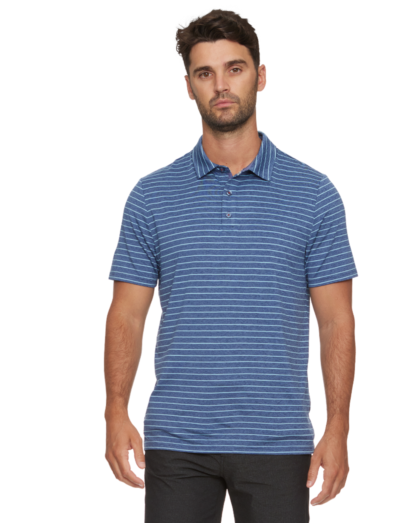 Image of Flag And Anthem Wilmington Stripe Performance Polo