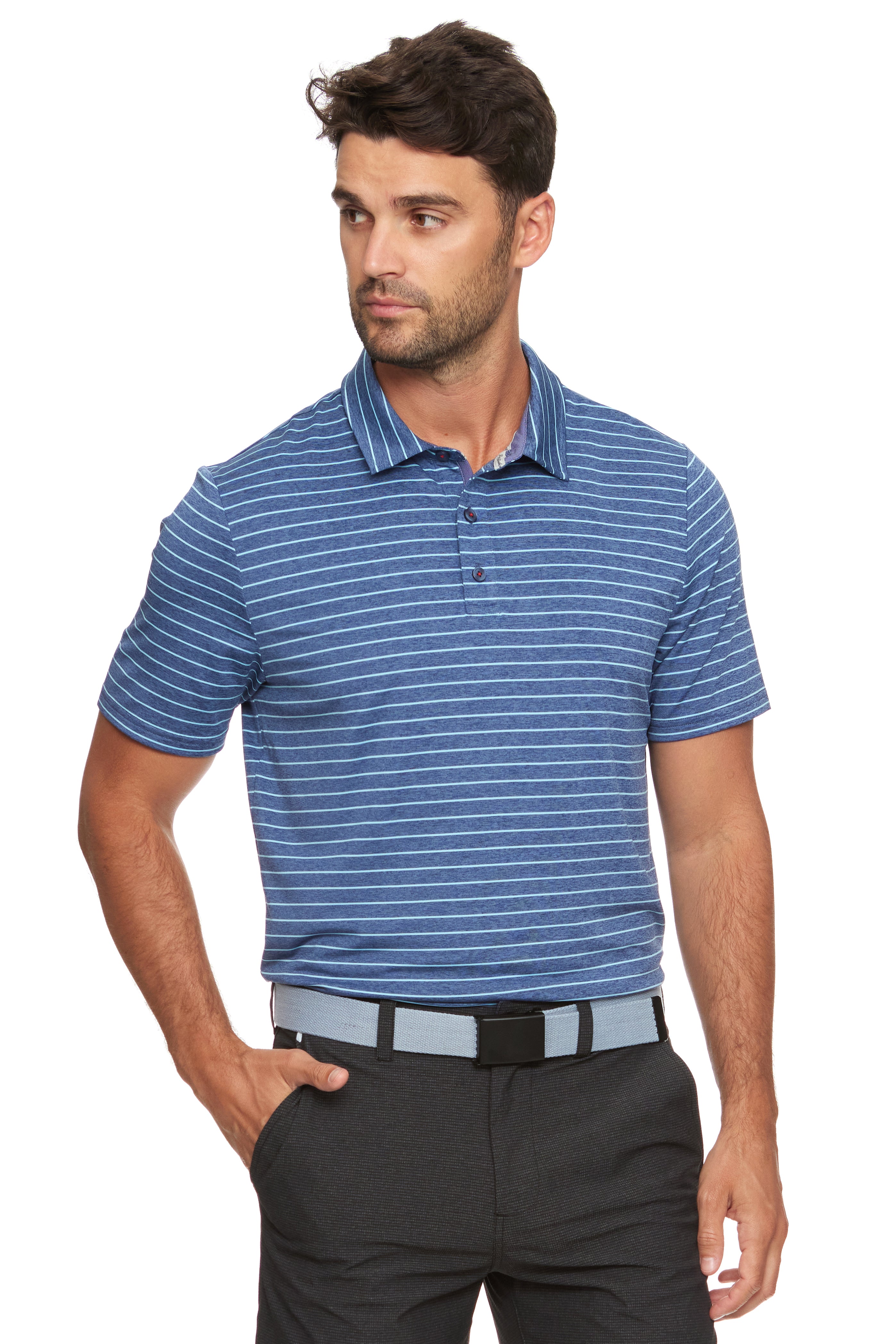 Image of Flag And Anthem Wilmington Stripe Performance Polo