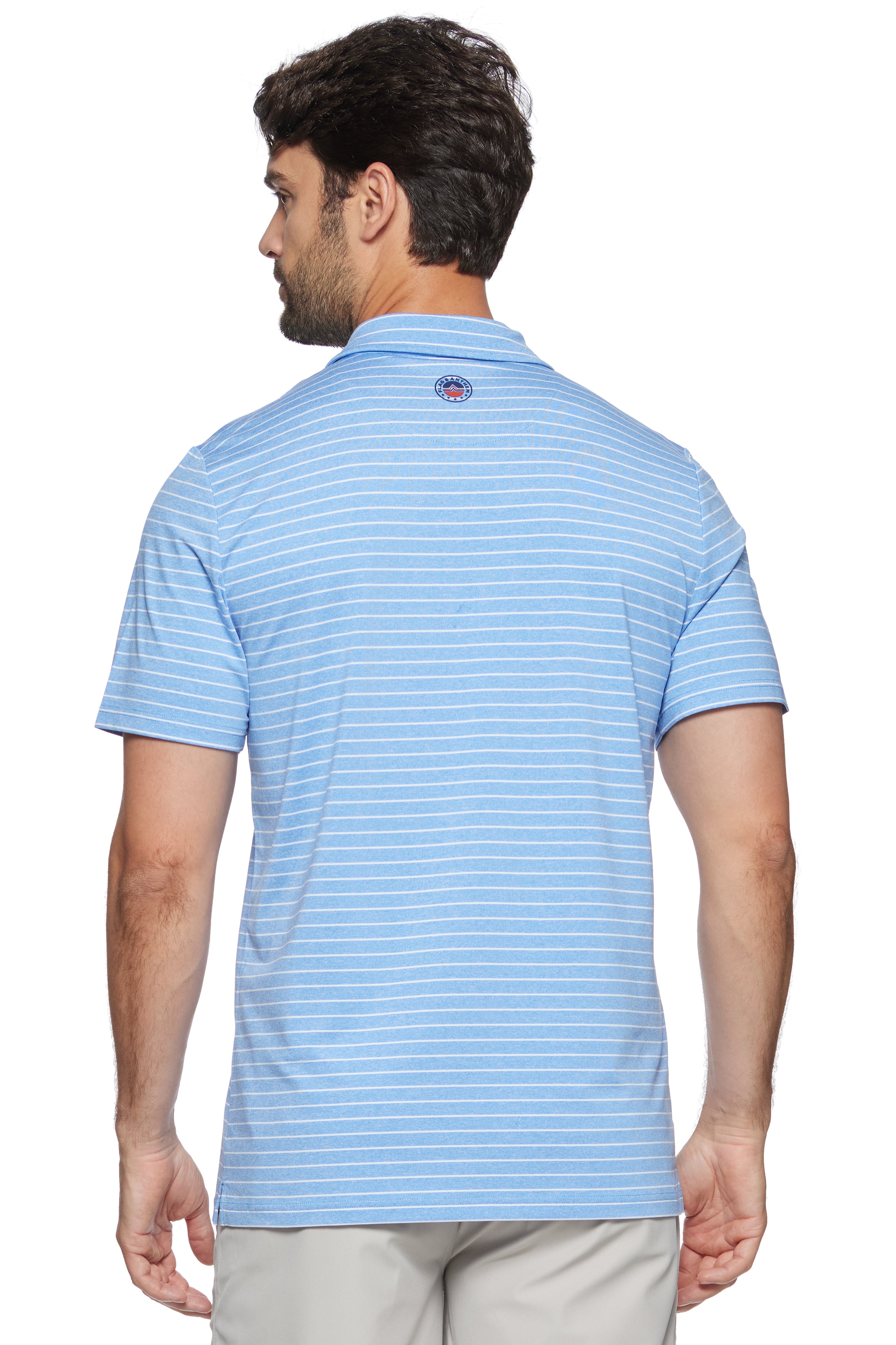 Image of Flag And Anthem Wilmington Stripe Performance Polo