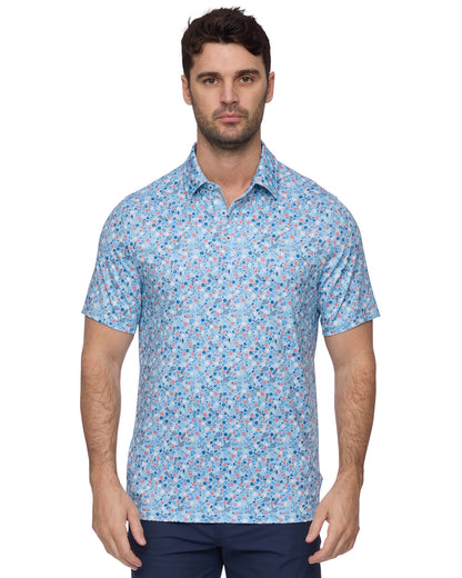 Flag And Anthem Cobbtown Floral Print Performance Polo
