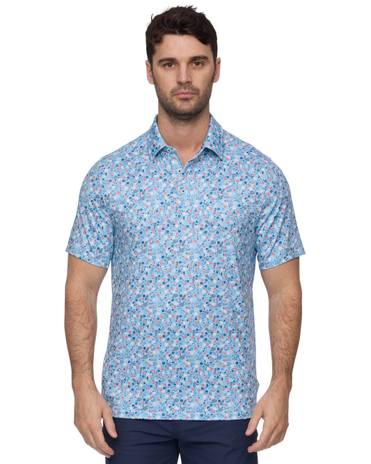 Flag And Anthem Cobbtown Floral Print Performance Polo