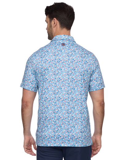 Flag And Anthem Cobbtown Floral Print Performance Polo