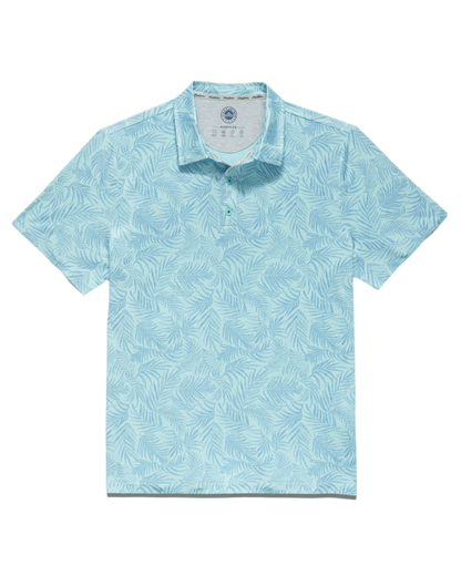 Flag And Anthem Lantana Palm Print Performance Polo