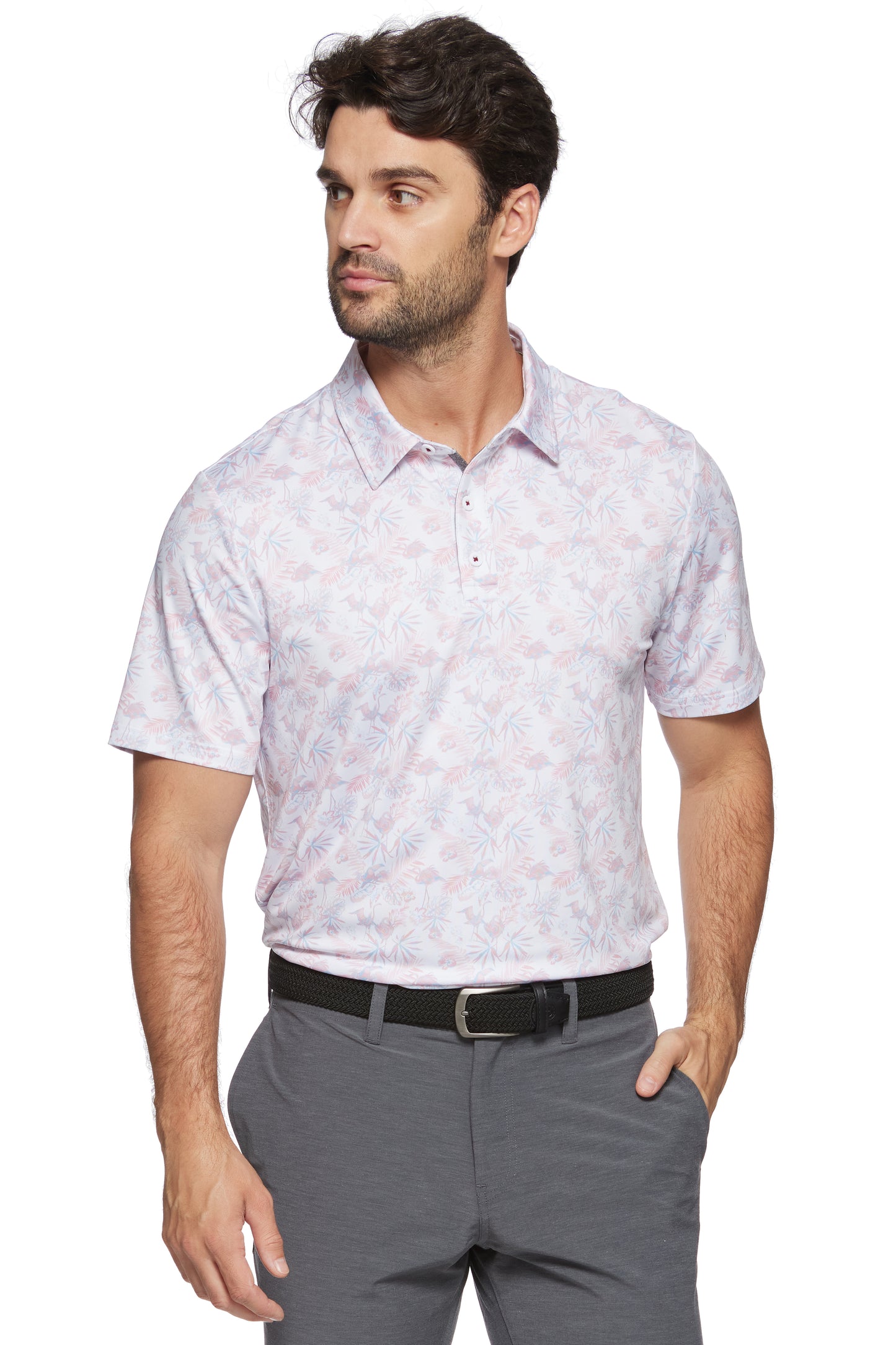 Flag And Anthem Pasadena SS Toucan Print Performance Polo