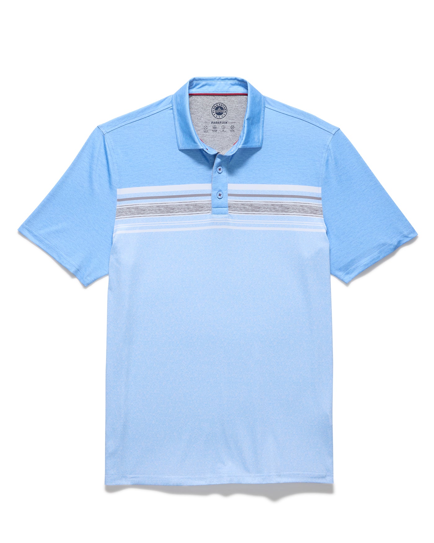 Flag And Anthem Norman SS Blocked Chest Stripe Performance Polo