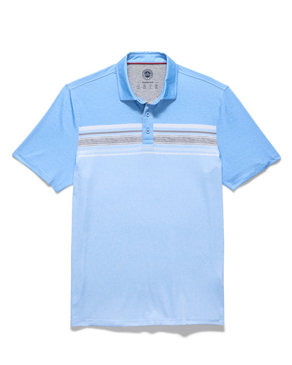 Flag And Anthem Norman SS Blocked Chest Stripe Performance Polo