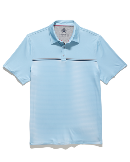 Flag And Anthem Lynbrook SS Blocked Stripe Performance Polo