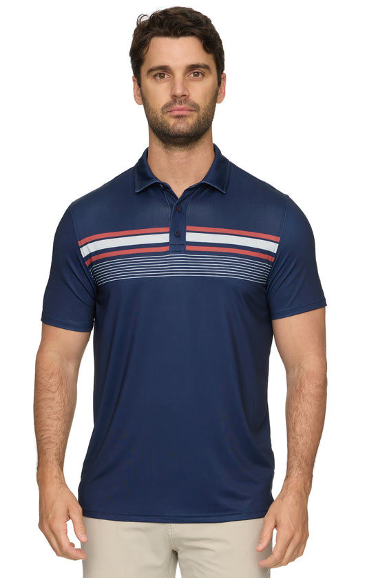 Flag And Anthem Warwick Chest Stripe SS Performance Polo