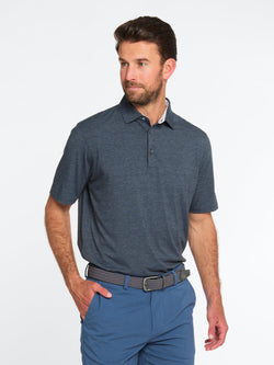 Cloud Lightweight Solid Polo - Black Heather