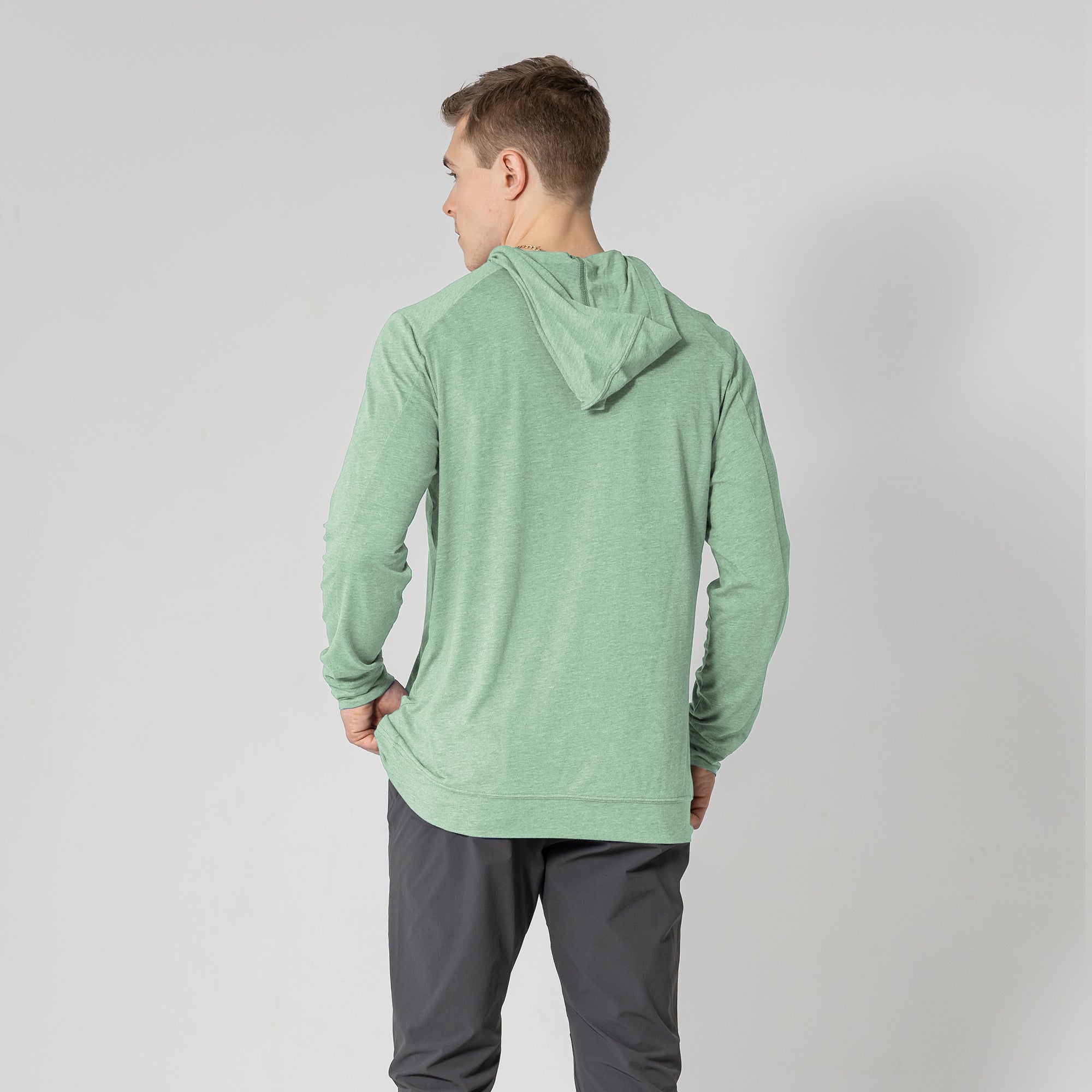 Image of Levelwear Relay Pullover Hoodie - Heather Green Tea