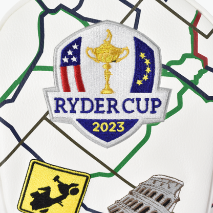Ryder Cup 2023-All Roads Collection, Heritage Custom Driver Cover- Road Map with Multi Icons-White