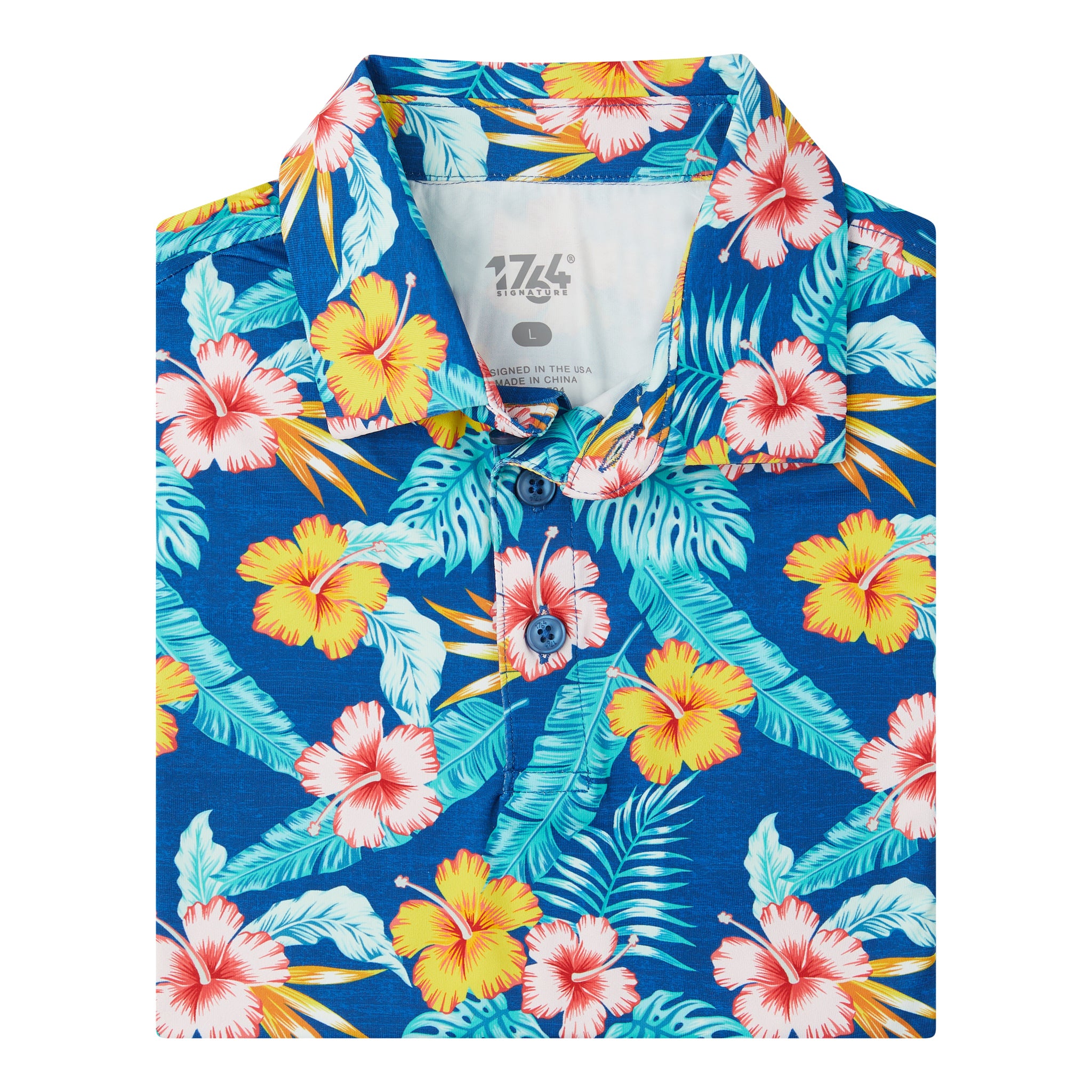 Image of Tropicale Junior Polo- Blue