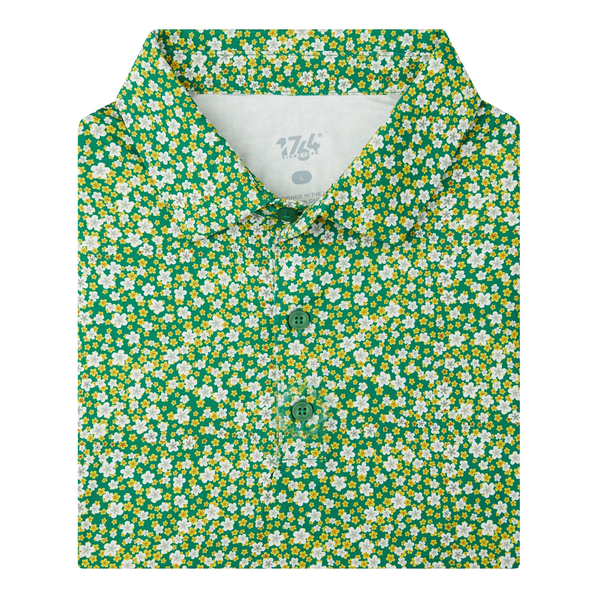 Image of Bloom Junior Polo- Green/White/Yellow