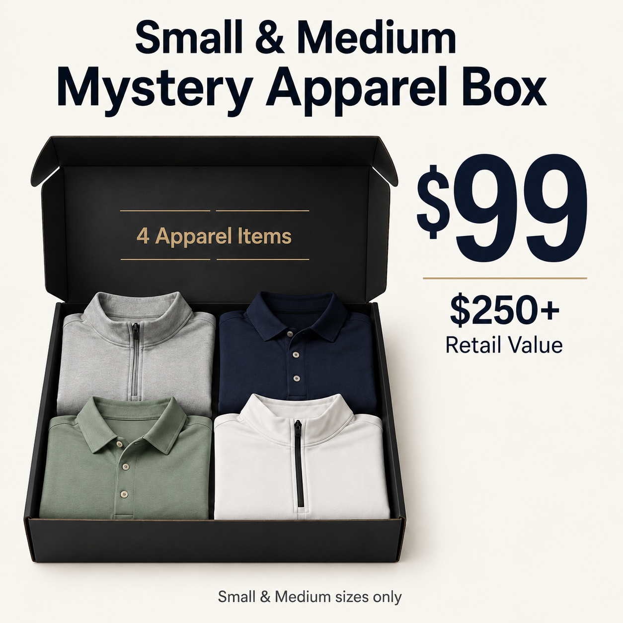 Image of Men's Small & Medium Mystery Apparel Box