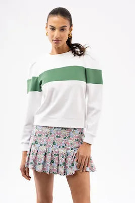 The Peggy Sweatshirt - White/Boxwood