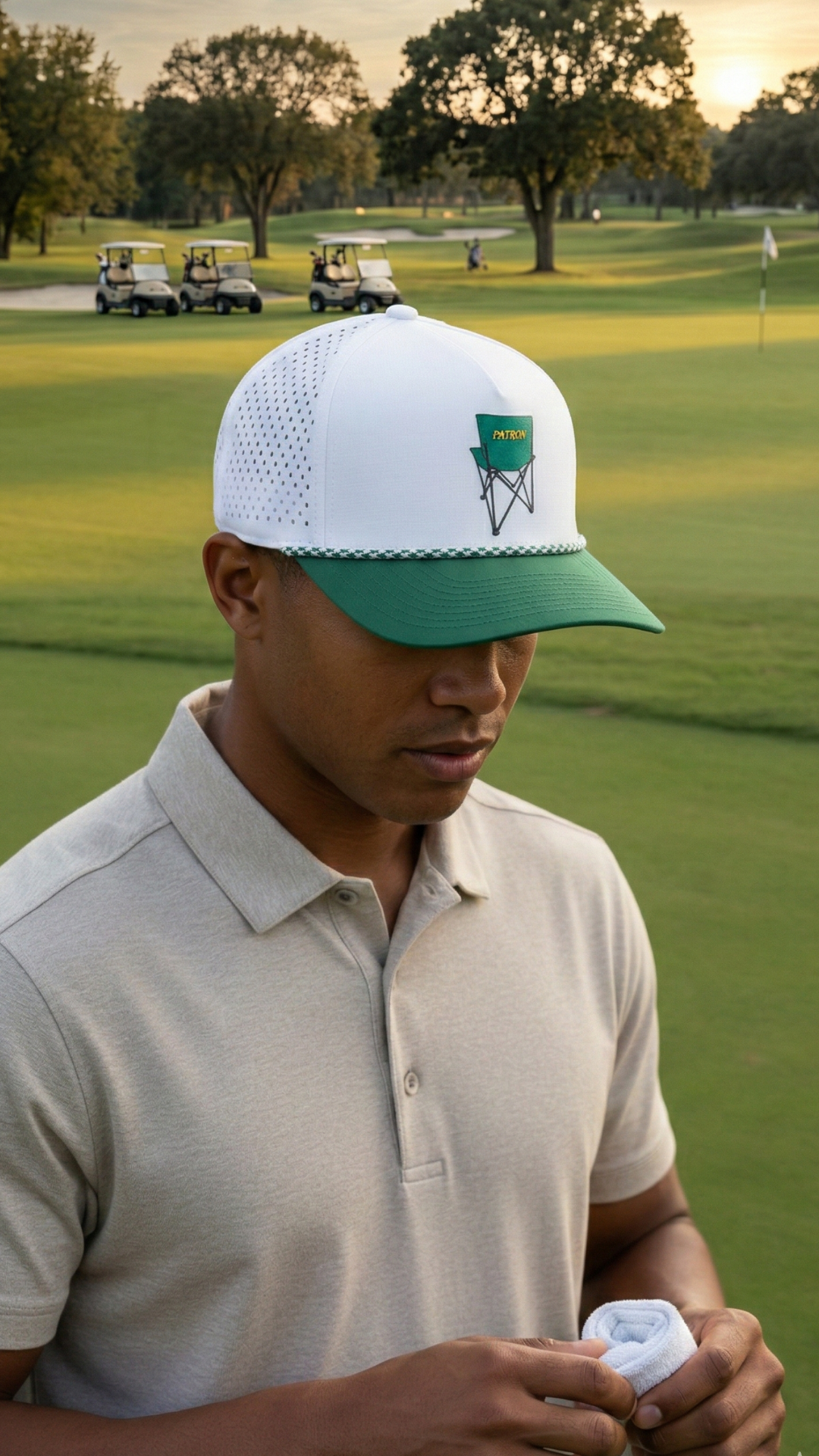 Image of The Patron Hat - White/Green