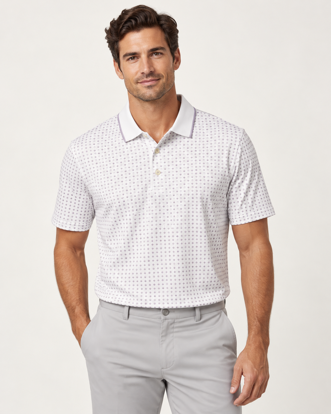 Image of The O.G. Polo - White/Lavender Fog